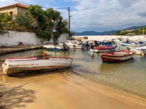 Stoupa by the sea in Mani, Greece