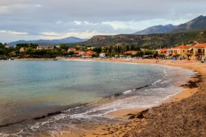 Stoupa Bay in Mani, Greece
